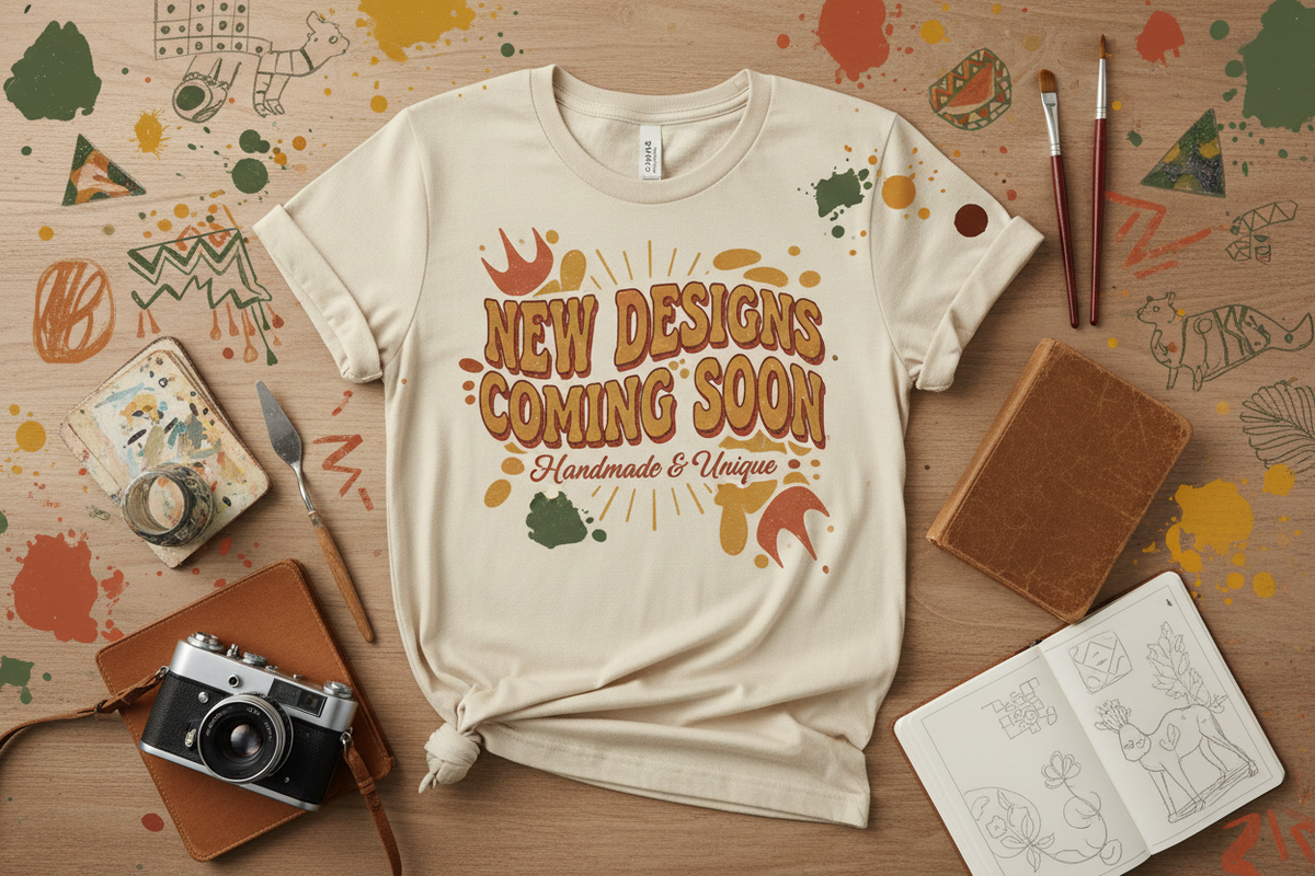Exciting New Designs Are Coming — Tees, Mugs, Bags, Stickers & More!