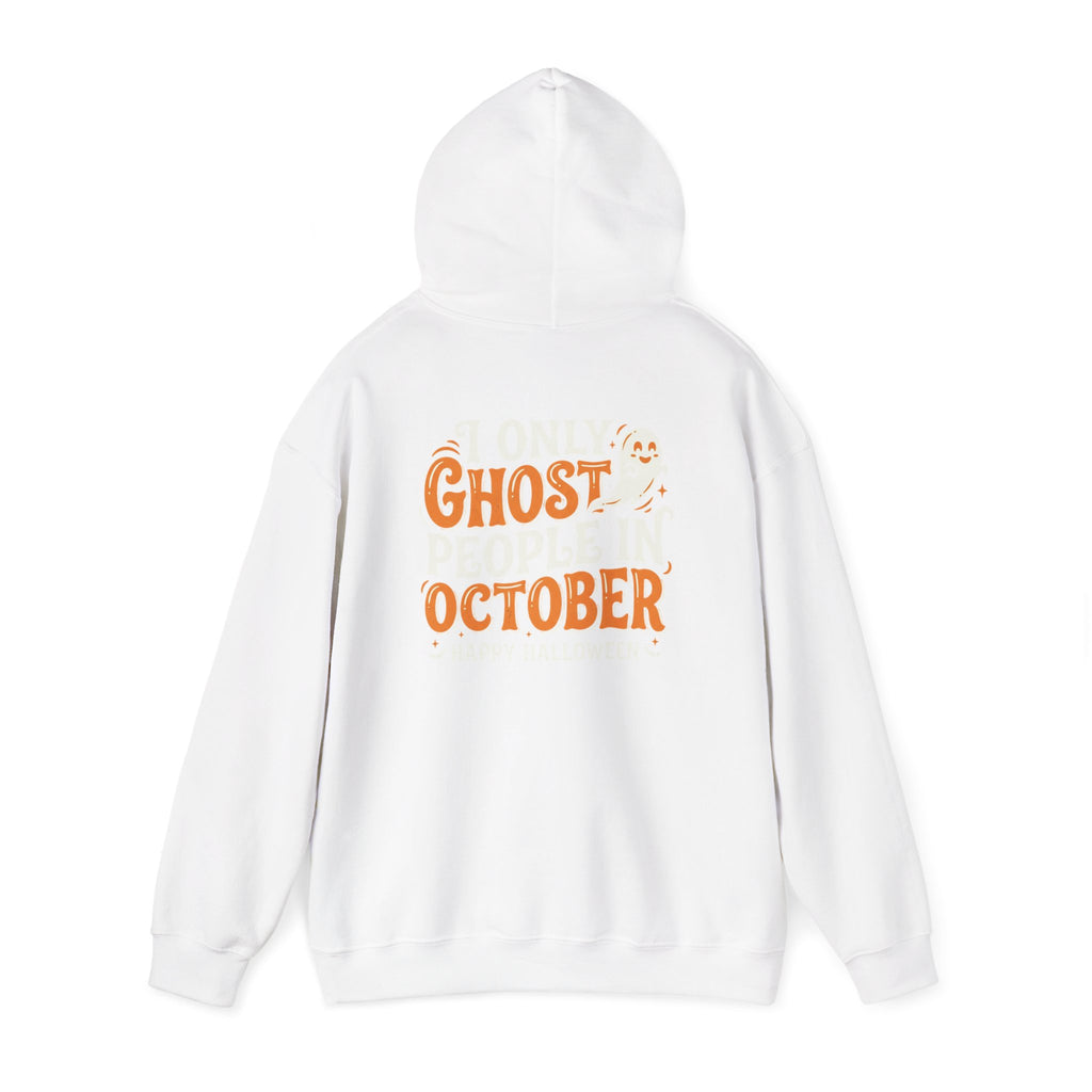 Ghost October Hoodie – Halloween Pumpkin Ghost Graphic Sweatshirt