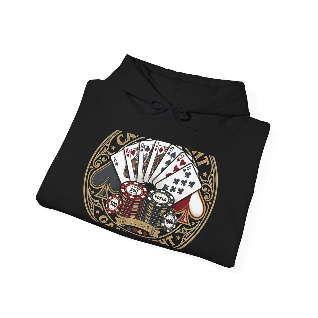 Gambling Royale Hoodie — Vintage Casino Cards, Dice & Chips Graphic