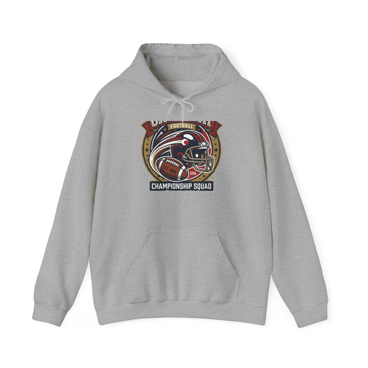 Football Championship Squad Hoodie — Retro Helmet Vintage Sports Pullover