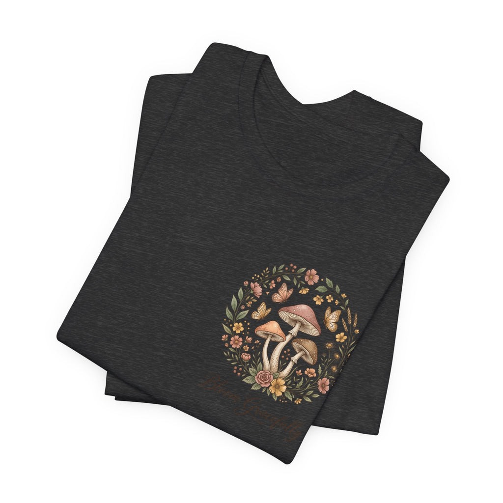 Mushroom Garden Tee — Please Enjoyably Floral Woodland Graphic T-Shirt