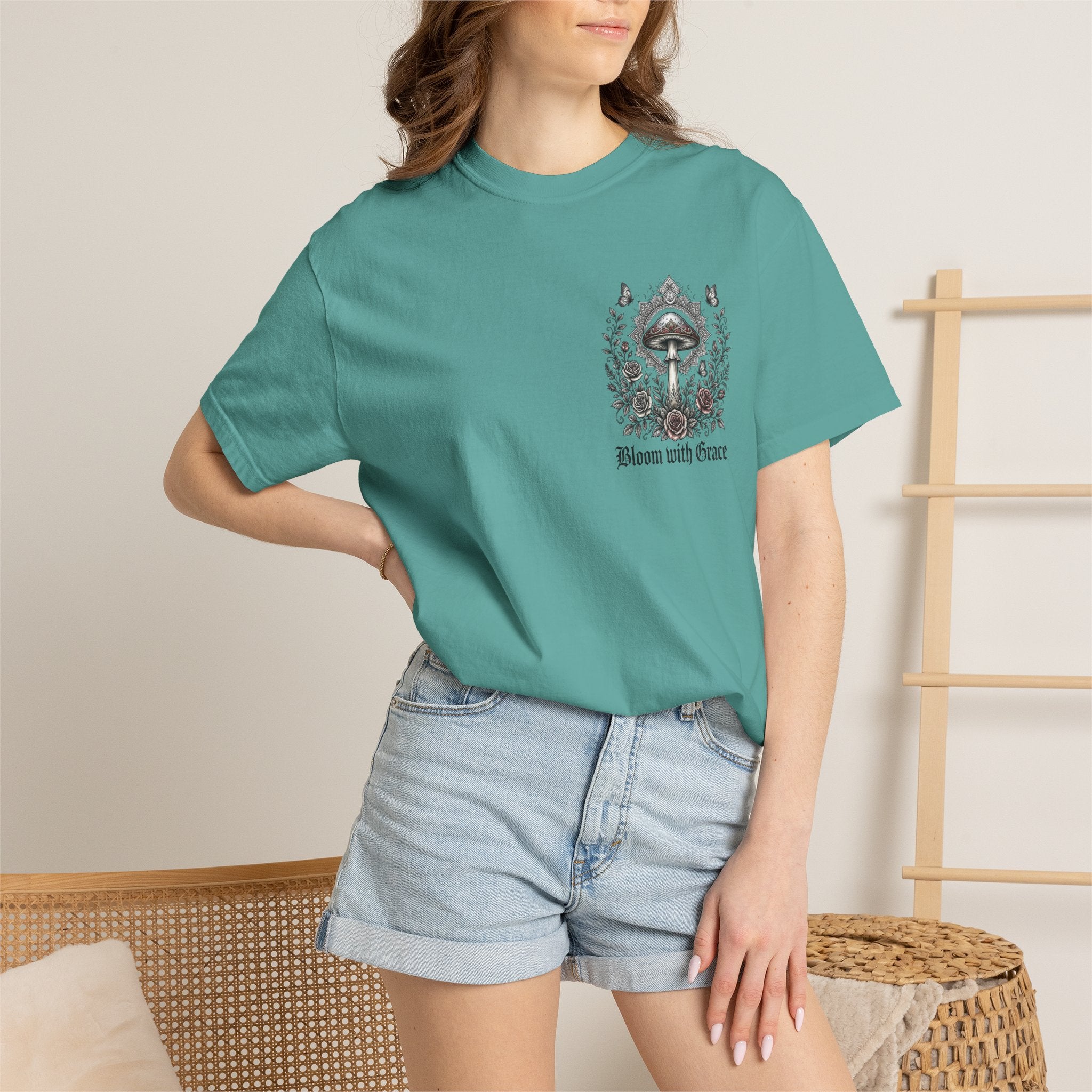 If Mushrooms Can Grow Through Shit T-shirt | Psychedelic Mushroom Design