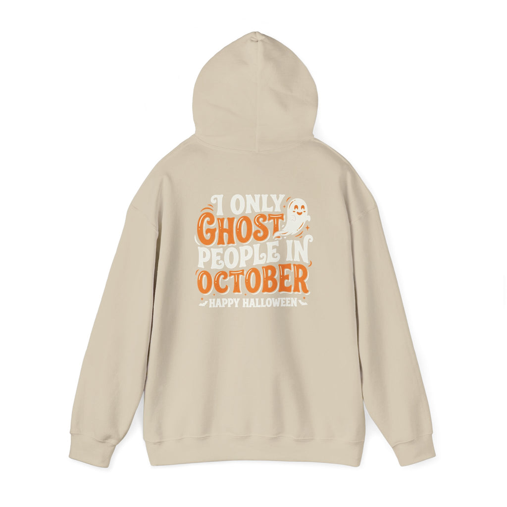Ghost October Hoodie – Halloween Pumpkin Ghost Graphic Sweatshirt