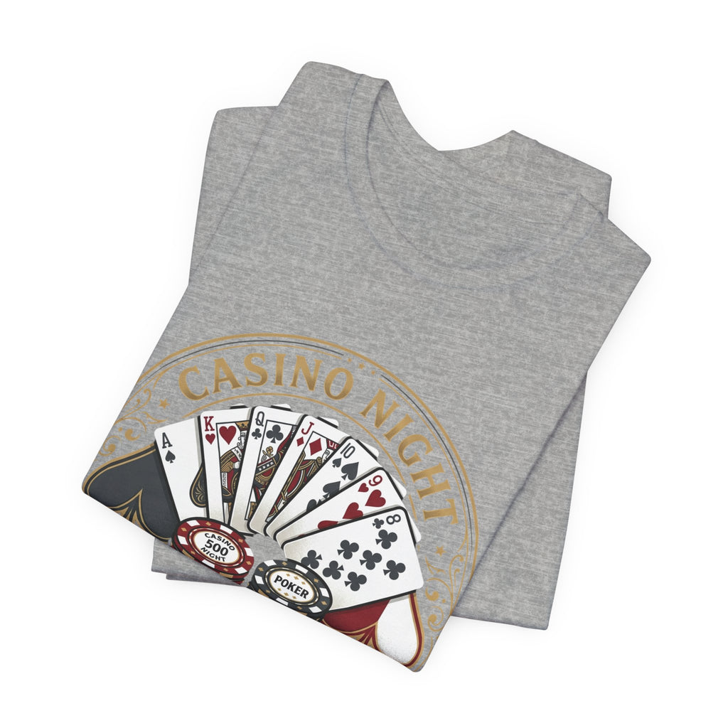 Casino Night Game Tee — Poker Chips & Cards Graphic T-Shirt