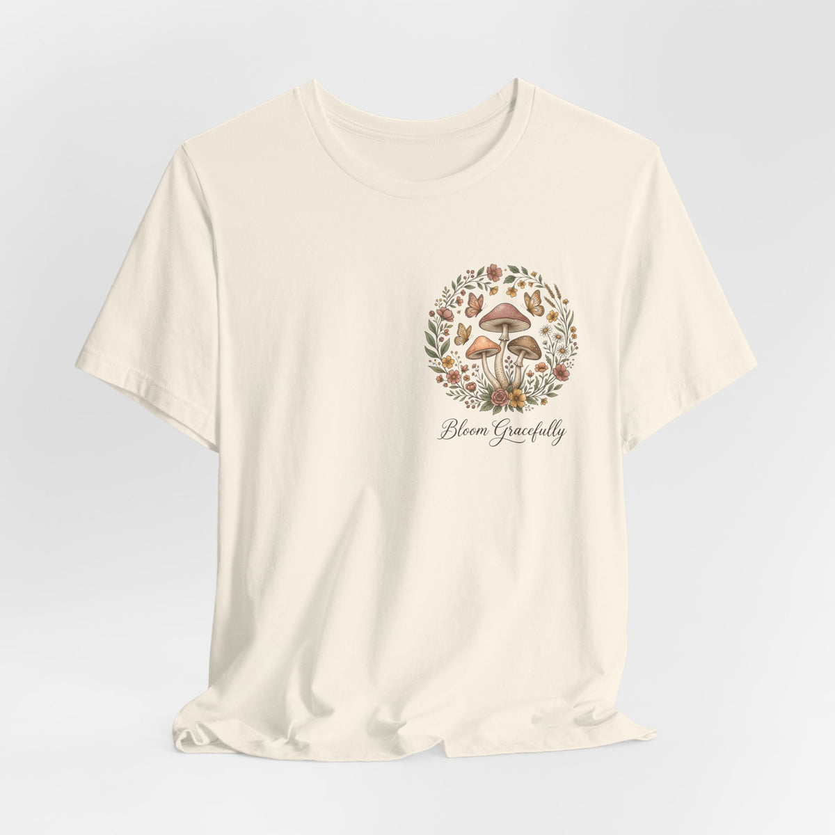 Mushroom Garden Tee — Please Enjoyably Floral Woodland Graphic T-Shirt