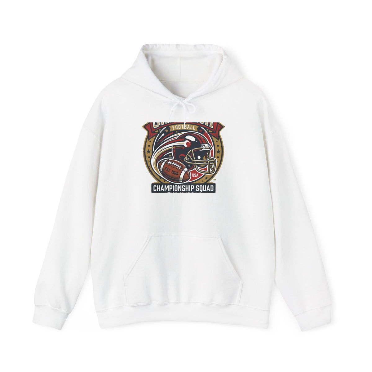 Football Championship Squad Hoodie — Retro Helmet Vintage Sports Pullover