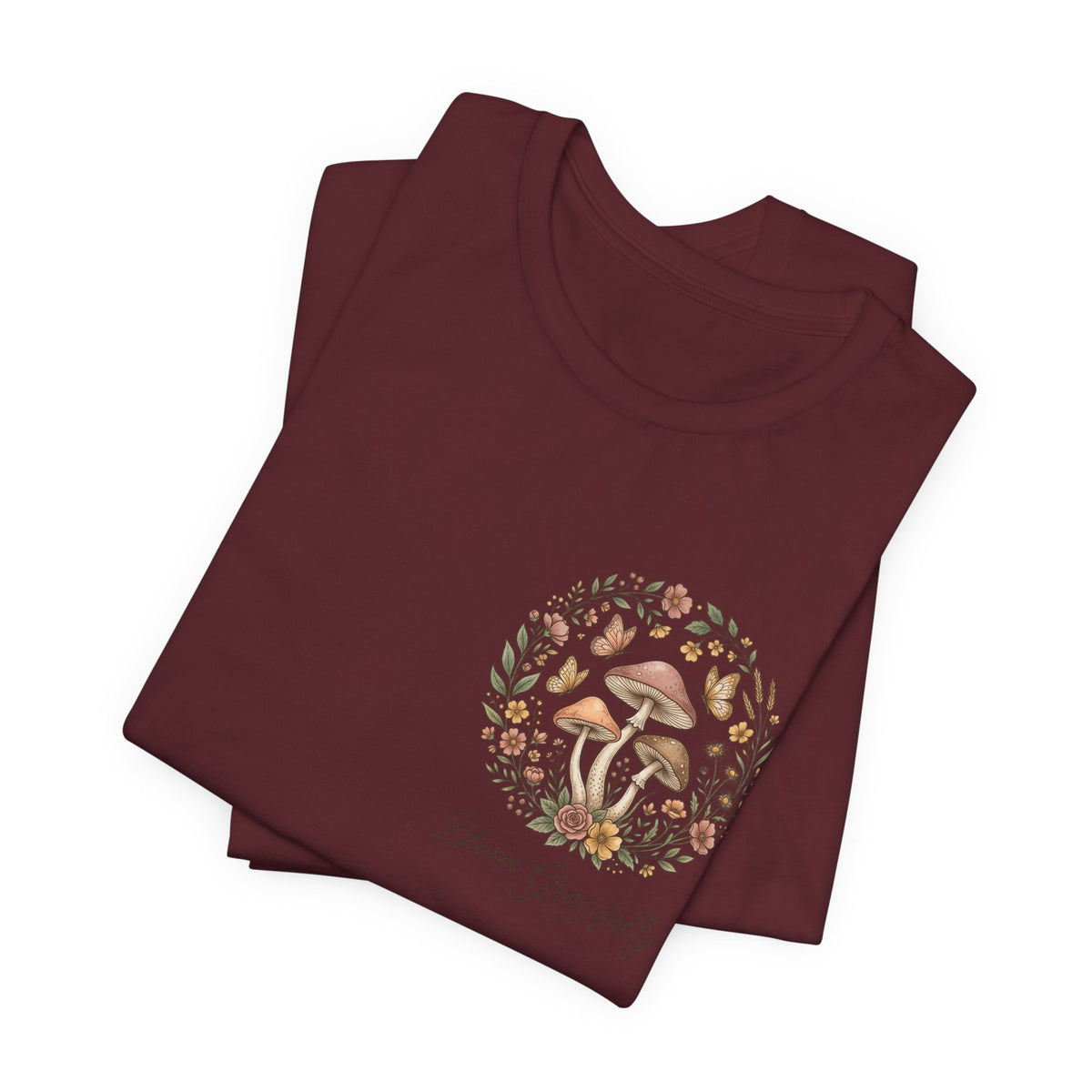 Mushroom Garden Tee — Please Enjoyably Floral Woodland Graphic T-Shirt