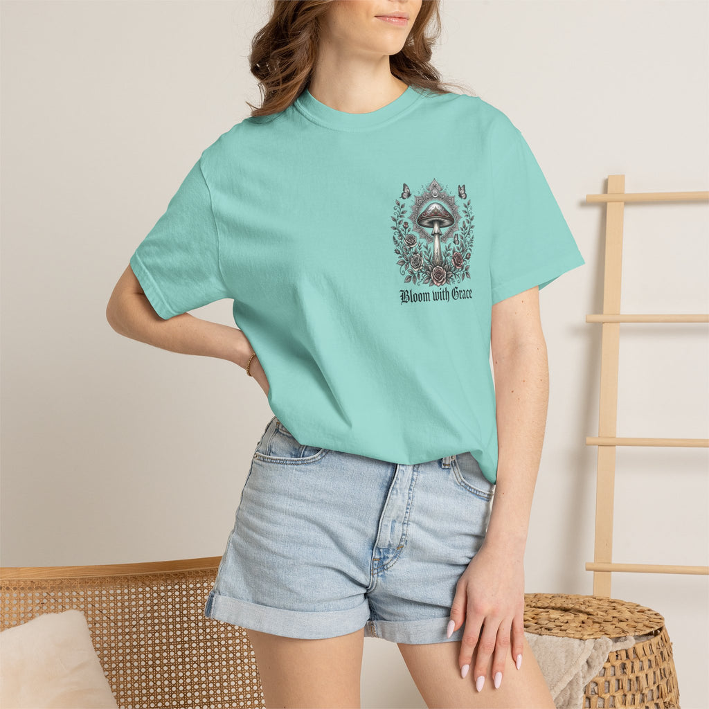 If Mushrooms Can Grow Through Shit T-shirt | Psychedelic Mushroom Design