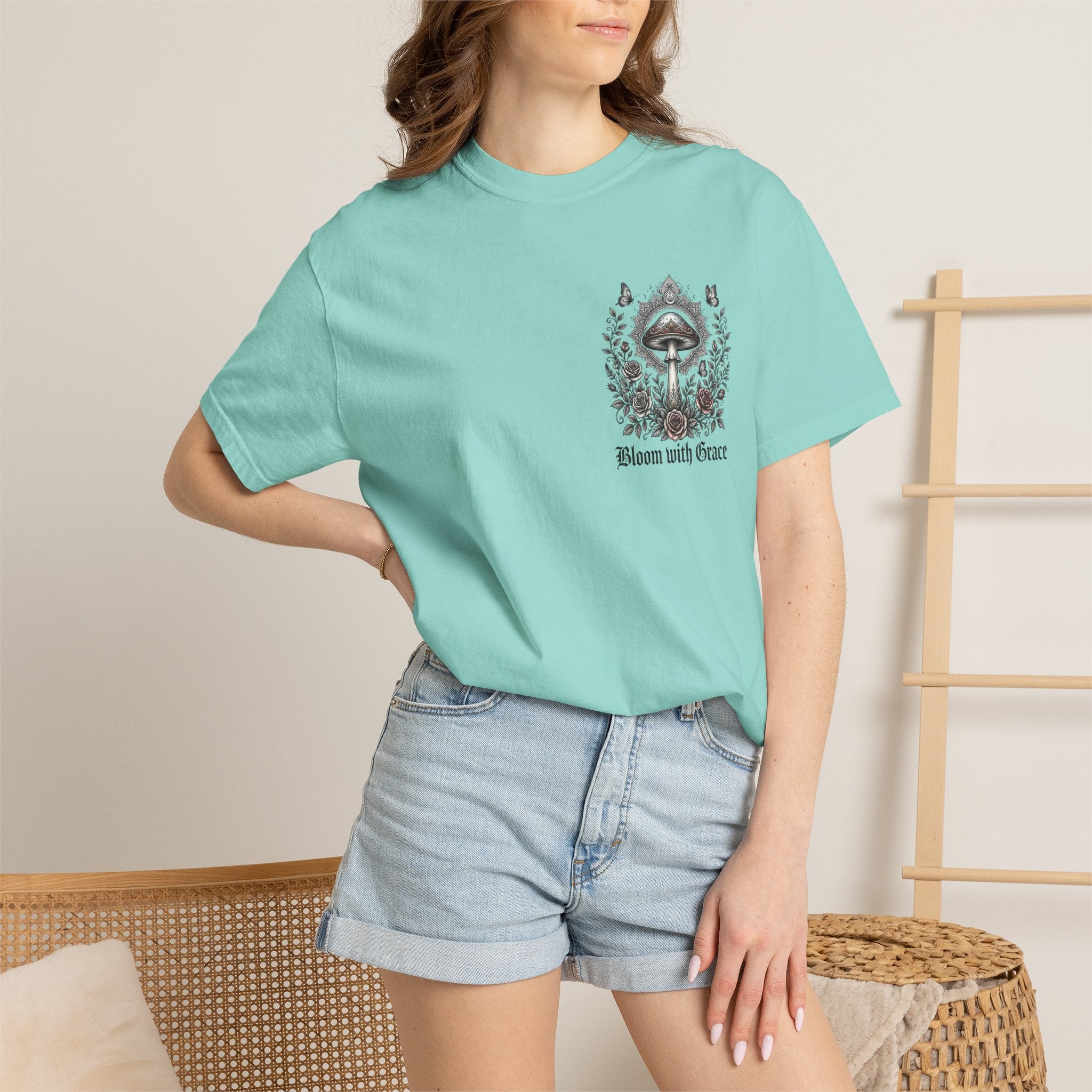 If Mushrooms Can Grow Through Shit T-shirt | Psychedelic Mushroom Design