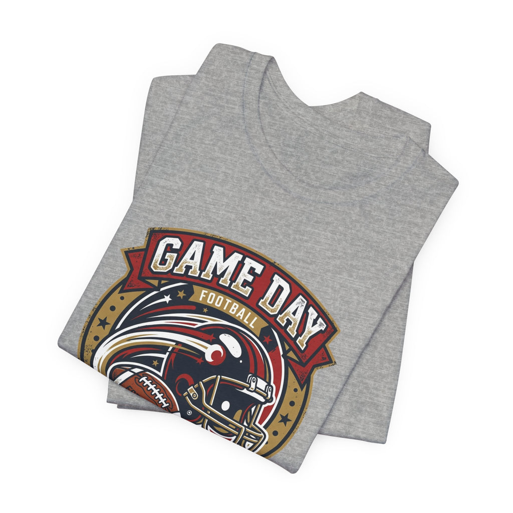 Game Day Football T-Shirt – "Championship Squad" Helmet & Ball Design