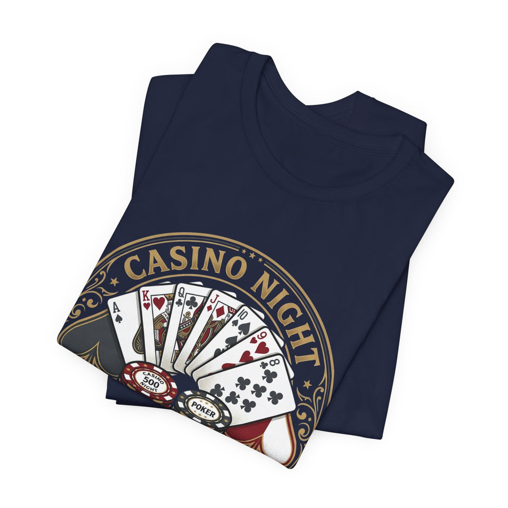 Casino Night Game Tee — Poker Chips & Cards Graphic T-Shirt