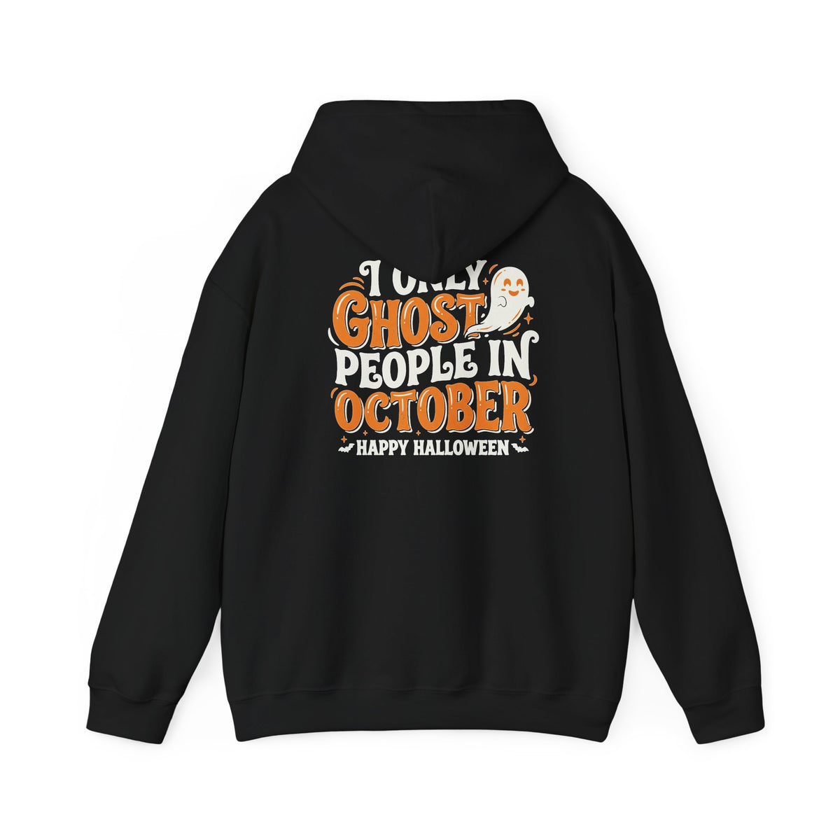 Ghost October Hoodie – Halloween Pumpkin Ghost Graphic Sweatshirt
