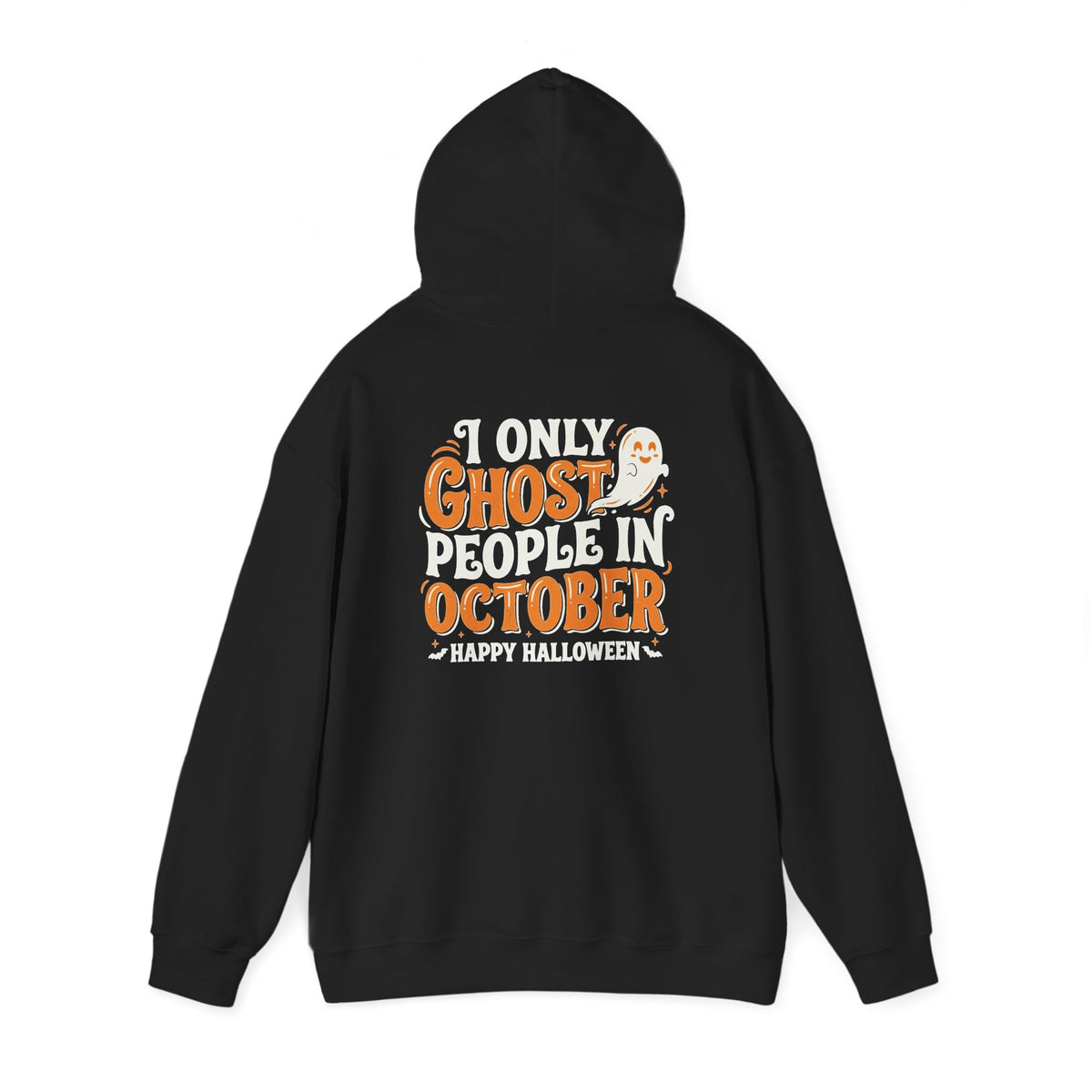 Ghost October Hoodie – Halloween Pumpkin Ghost Graphic Sweatshirt