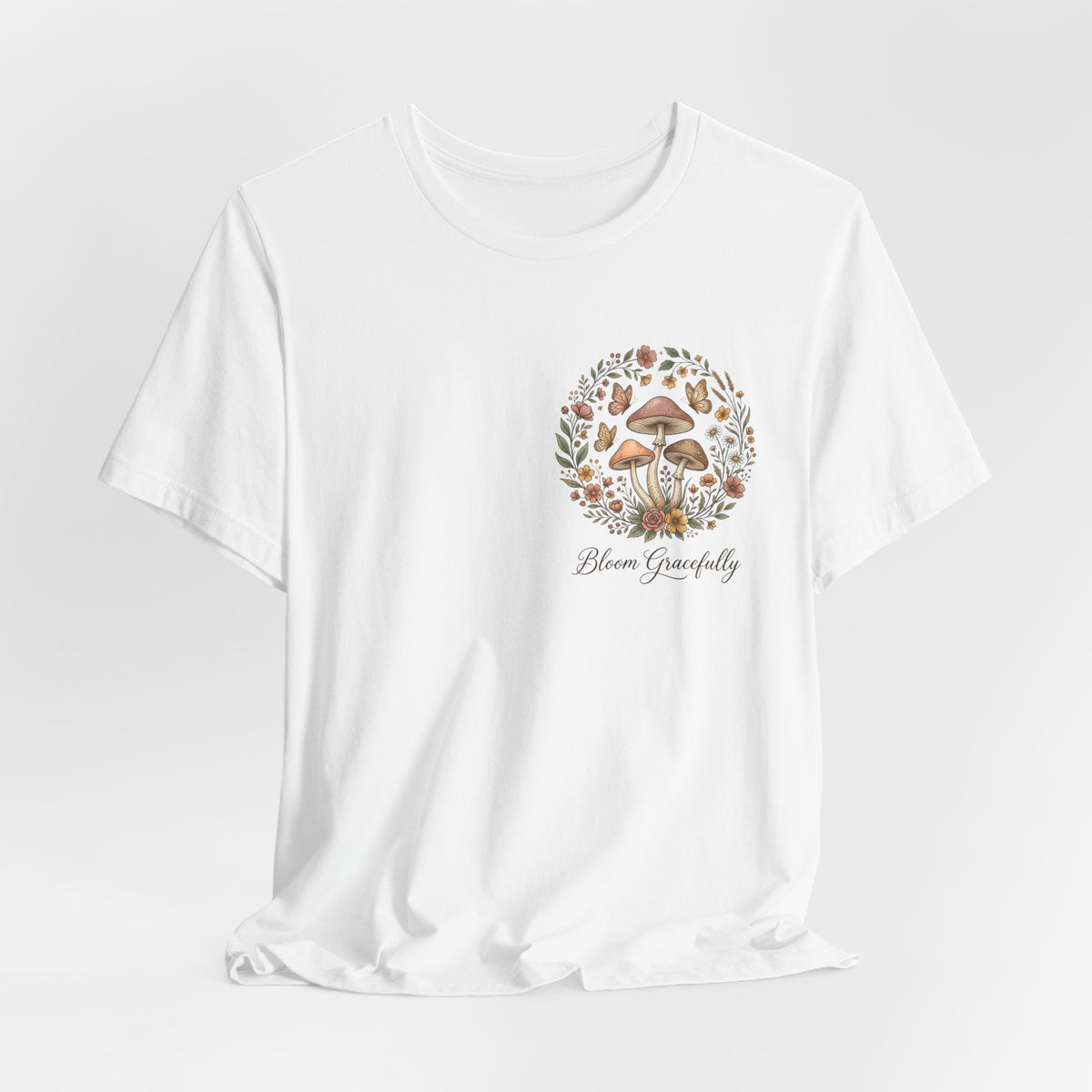 Mushroom Garden Tee — Please Enjoyably Floral Woodland Graphic T-Shirt