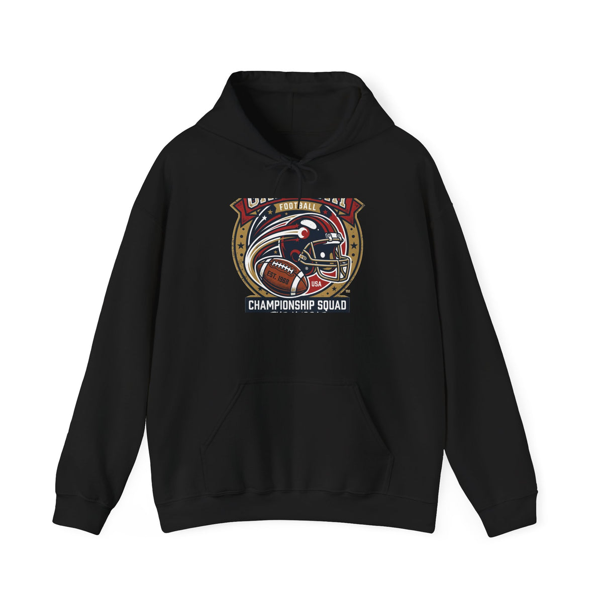 Football Championship Squad Hoodie — Retro Helmet Vintage Sports Pullover