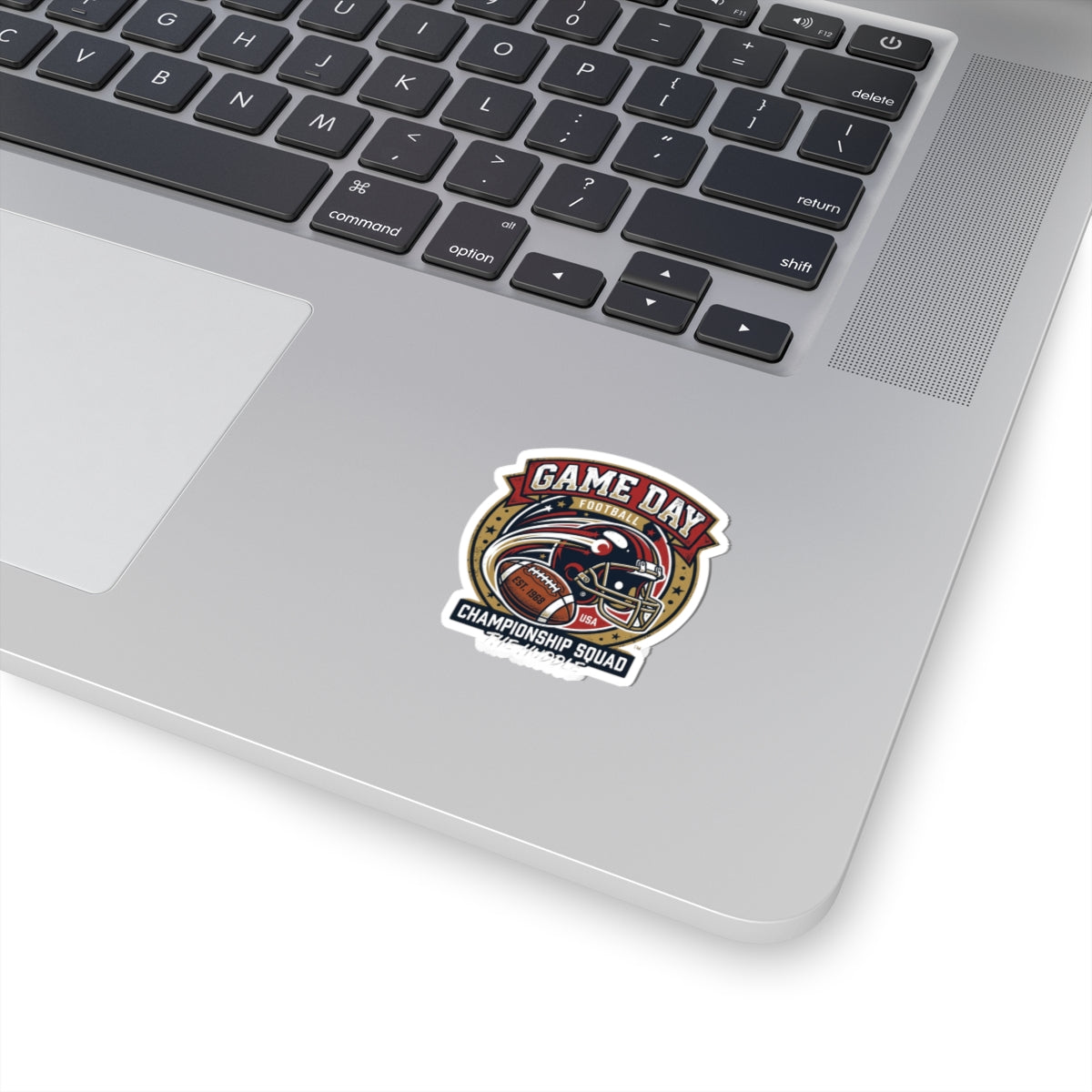 Game Day Football Kiss-Cut Sticker — Championship Squad Helmet Design