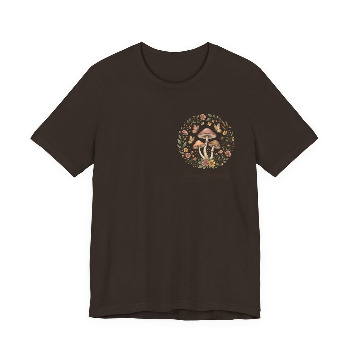 Mushroom Garden Tee — Please Enjoyably Floral Woodland Graphic T-Shirt