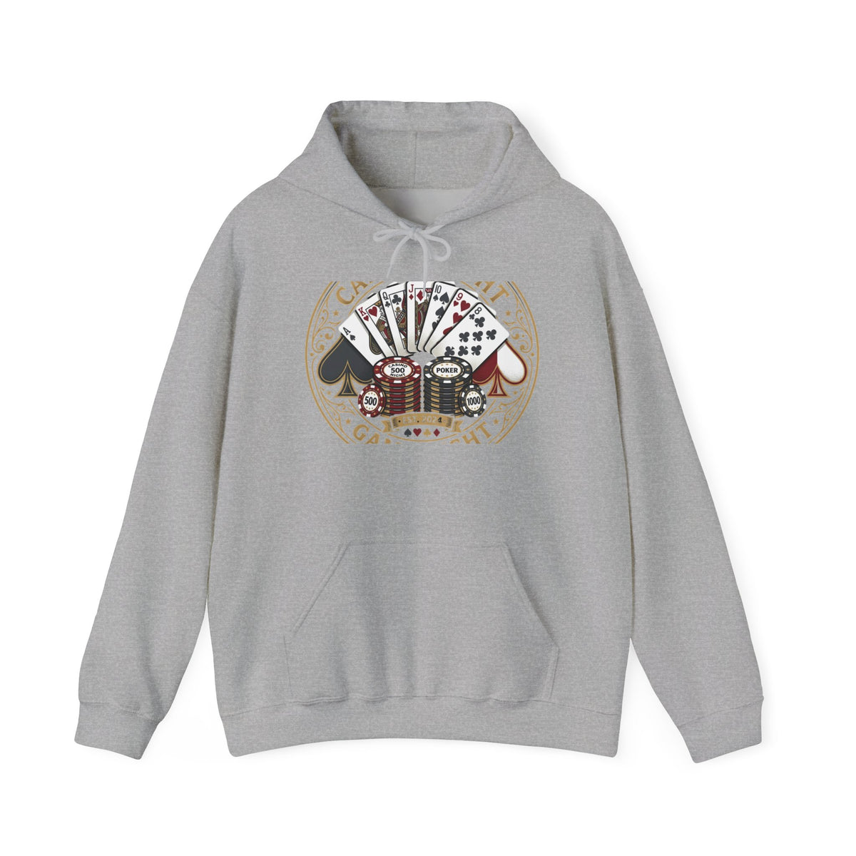 Gambling Royale Hoodie — Vintage Casino Cards, Dice & Chips Graphic