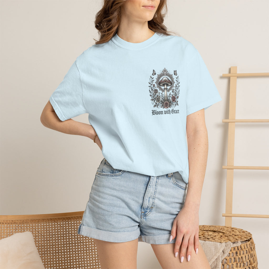 If Mushrooms Can Grow Through Shit T-shirt | Psychedelic Mushroom Design