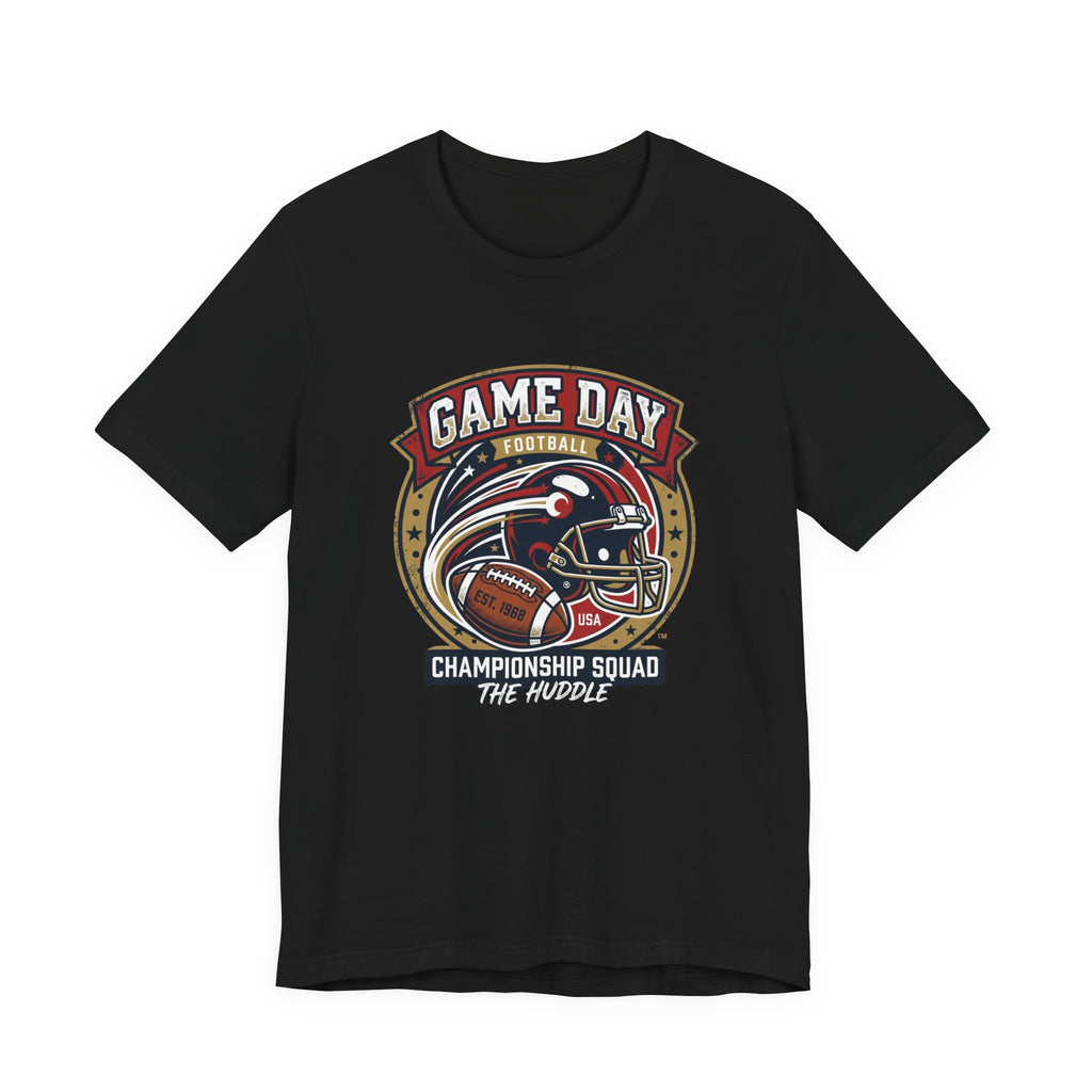 Game Day Football T-Shirt – "Championship Squad" Helmet & Ball Design