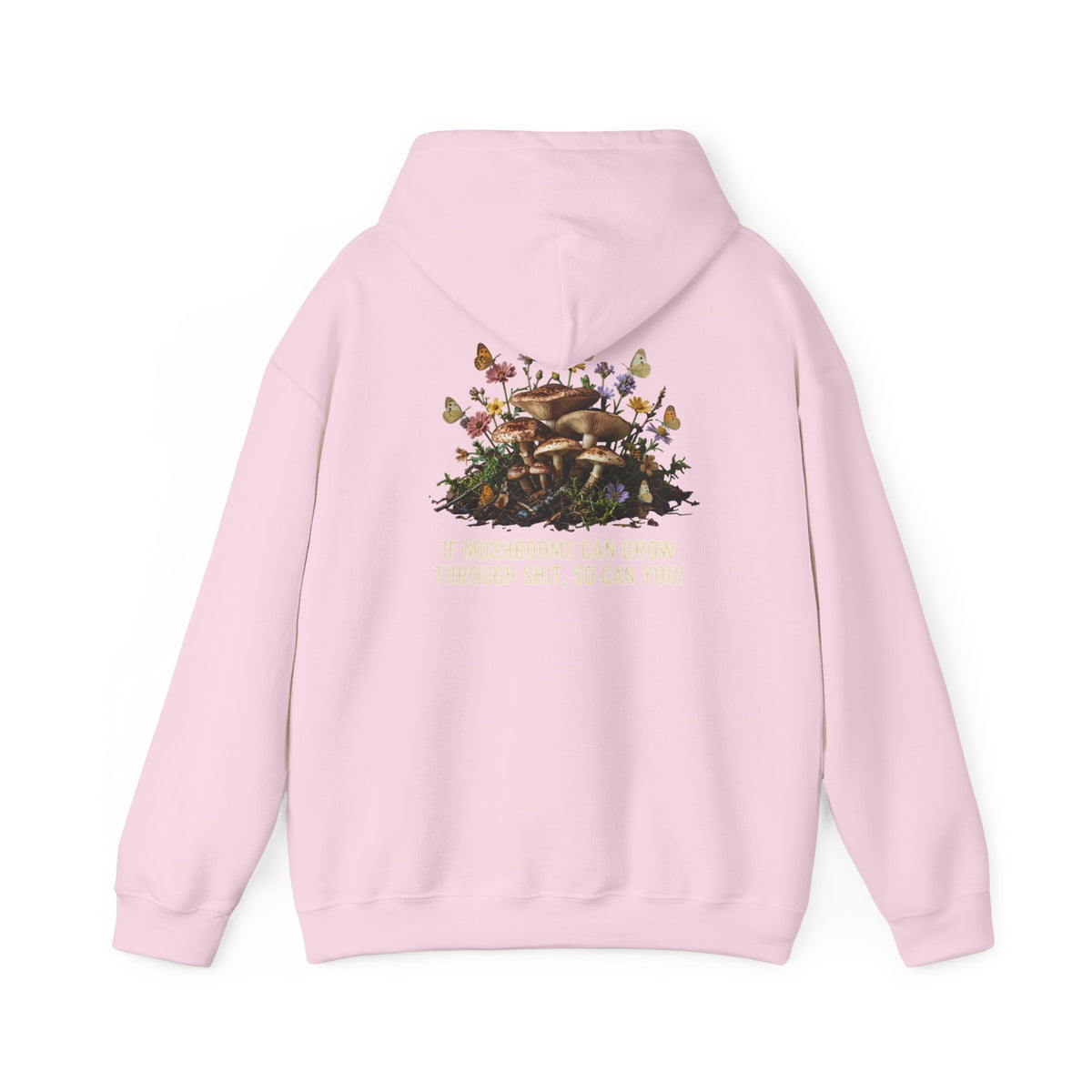 Hoodie - 'Bloom Sympathy' Floral Skull Graphic Hooded Sweatshirt