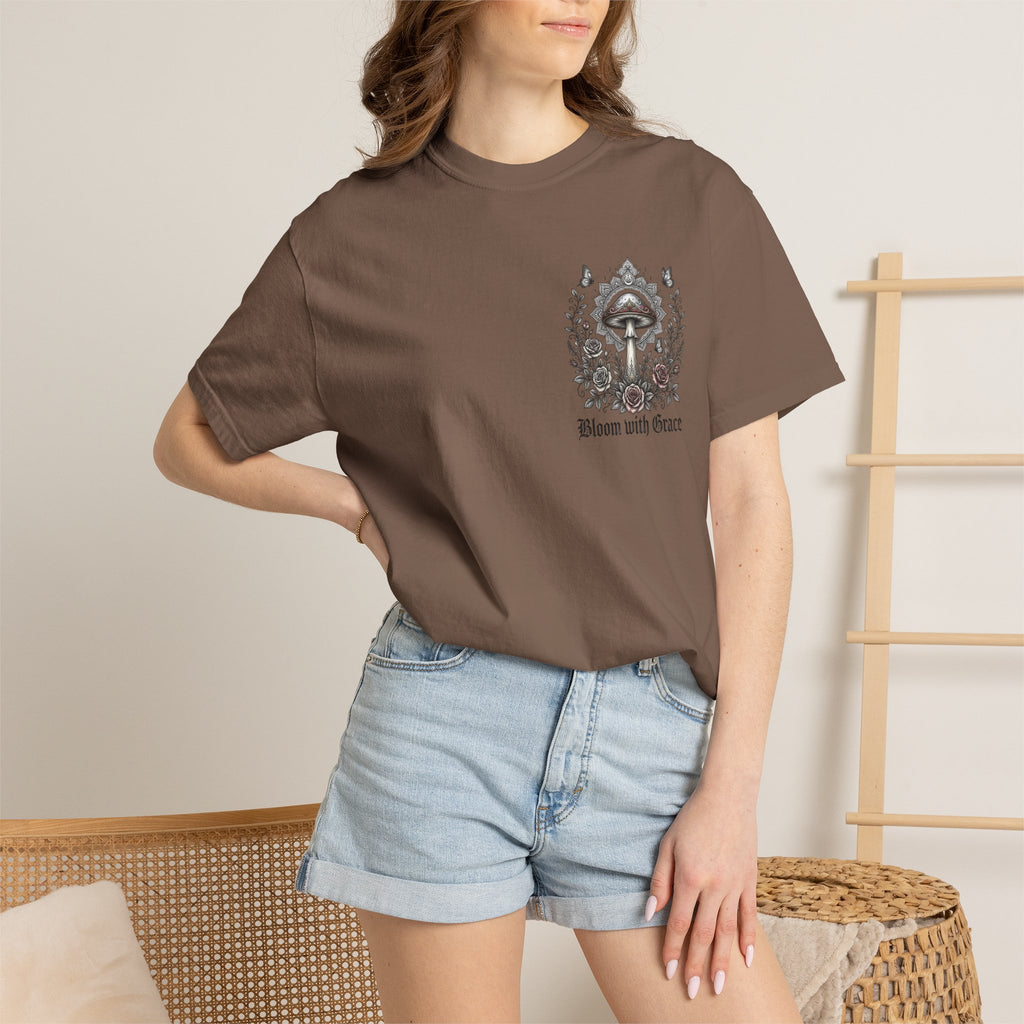 If Mushrooms Can Grow Through Shit T-shirt | Psychedelic Mushroom Design