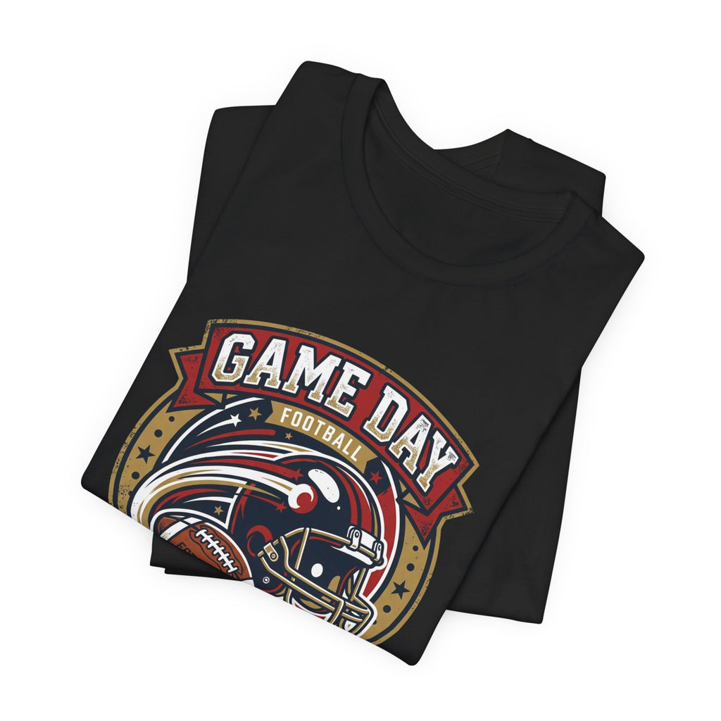 Game Day Football T-Shirt – "Championship Squad" Helmet & Ball Design