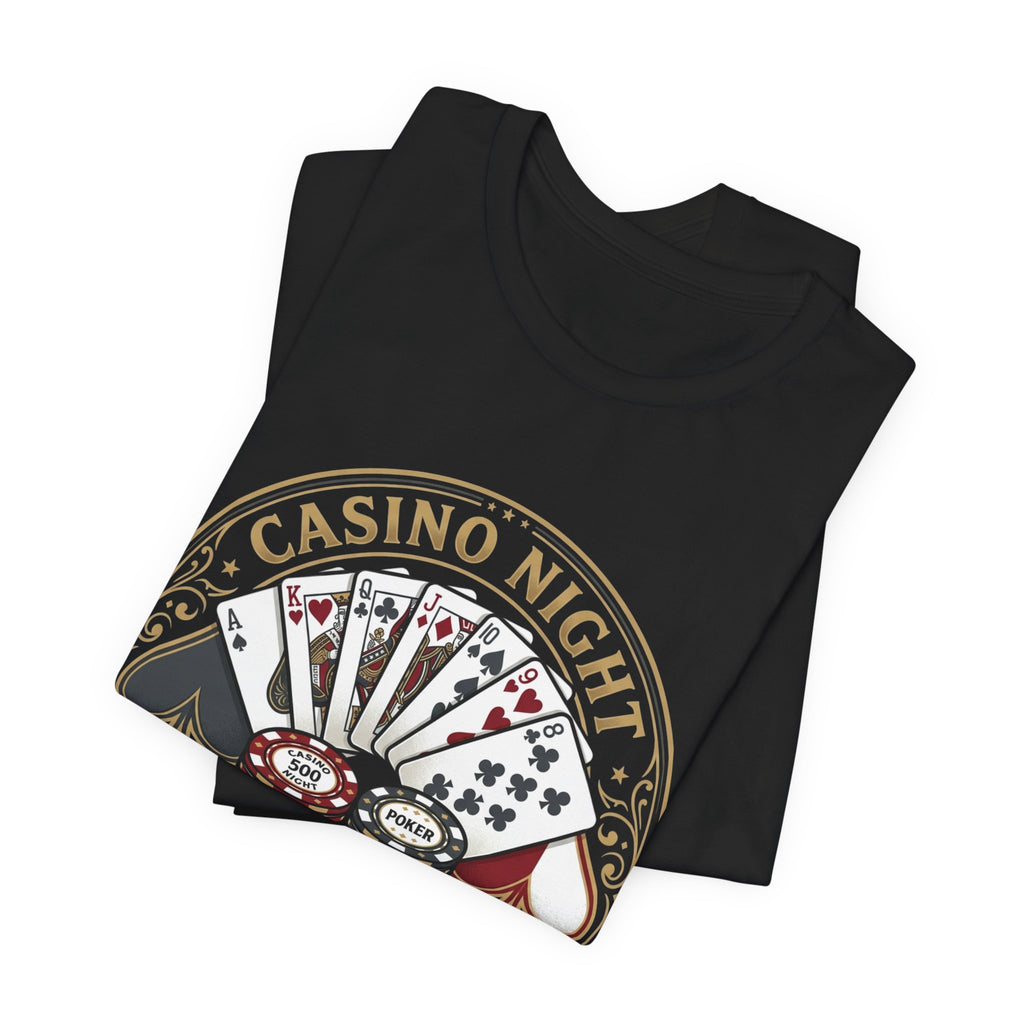 Casino Night Game Tee — Poker Chips & Cards Graphic T-Shirt