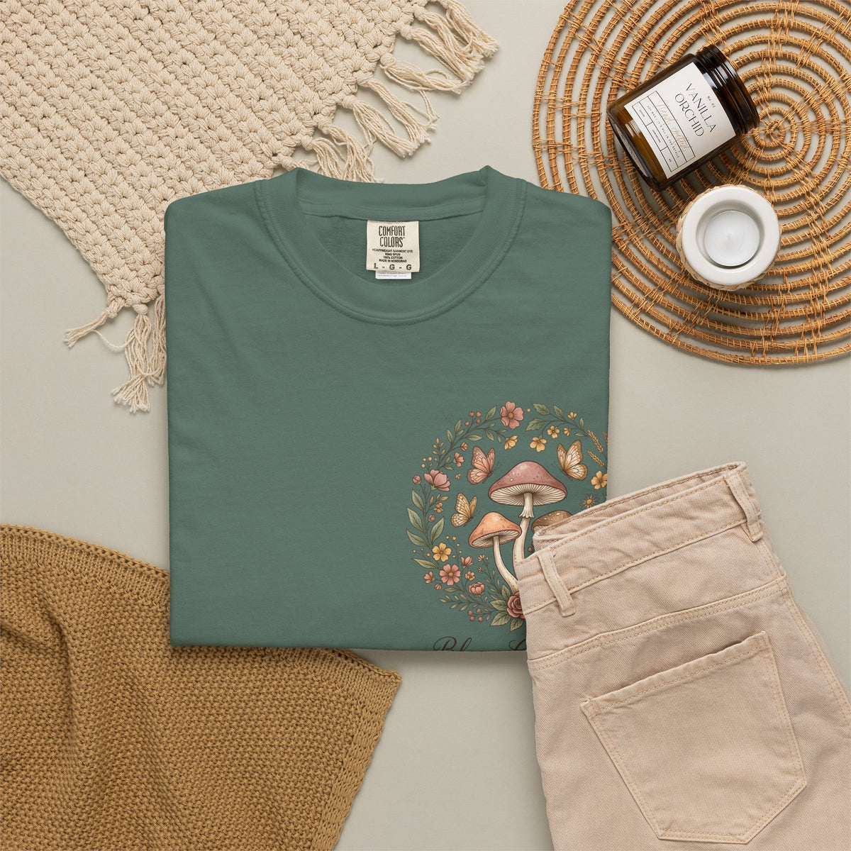 Mushroom Resilience T-shirt — “If Mushrooms Can Grow Through Shit, So Can You!”