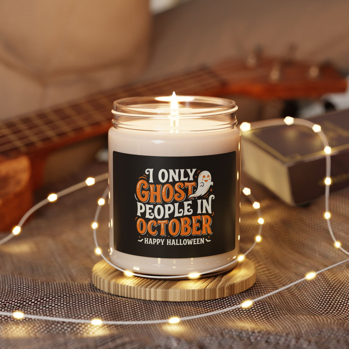 Ghost in October Scented Soy Candle — 9oz Halloween Fall Home Fragrance