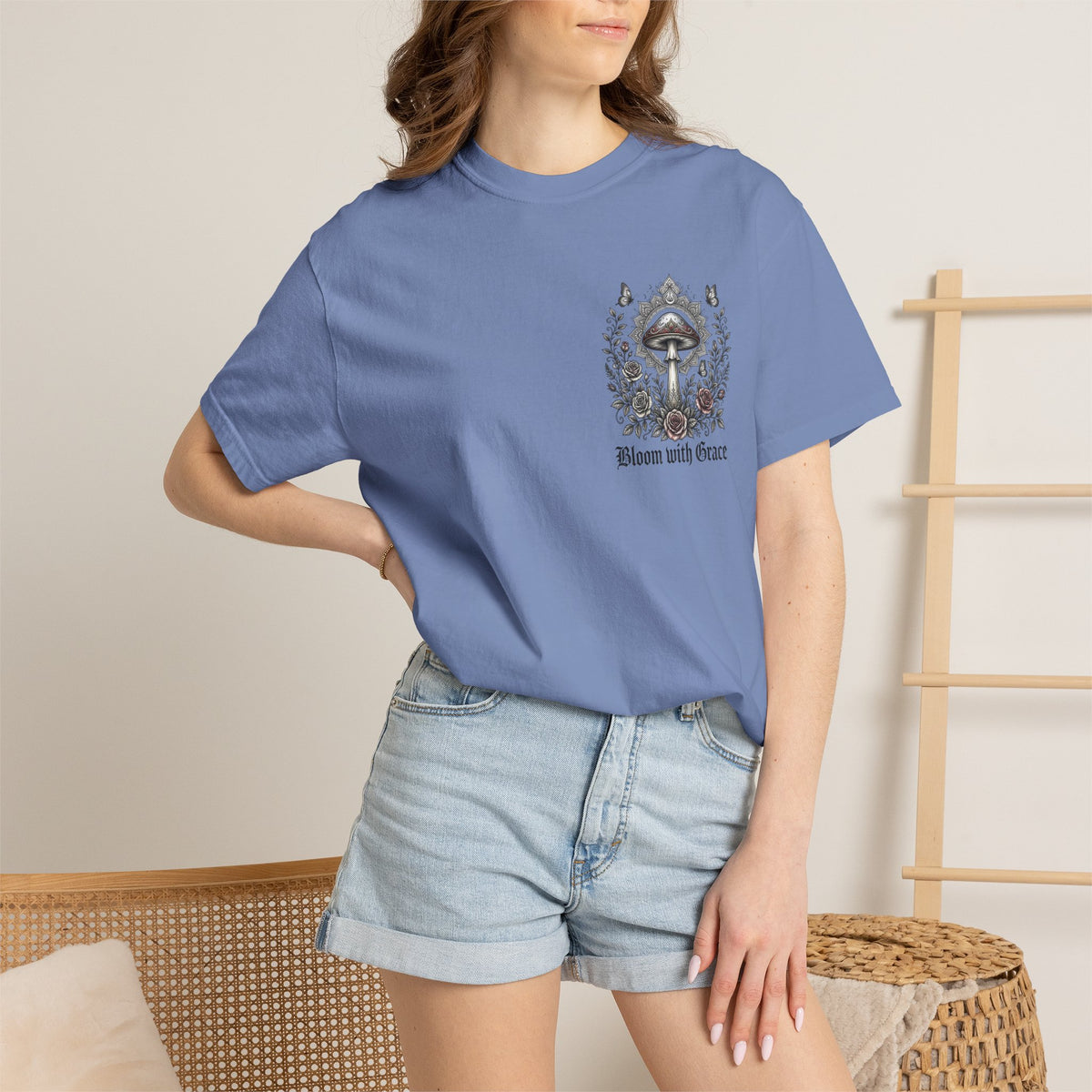 If Mushrooms Can Grow Through Shit T-shirt | Psychedelic Mushroom Design
