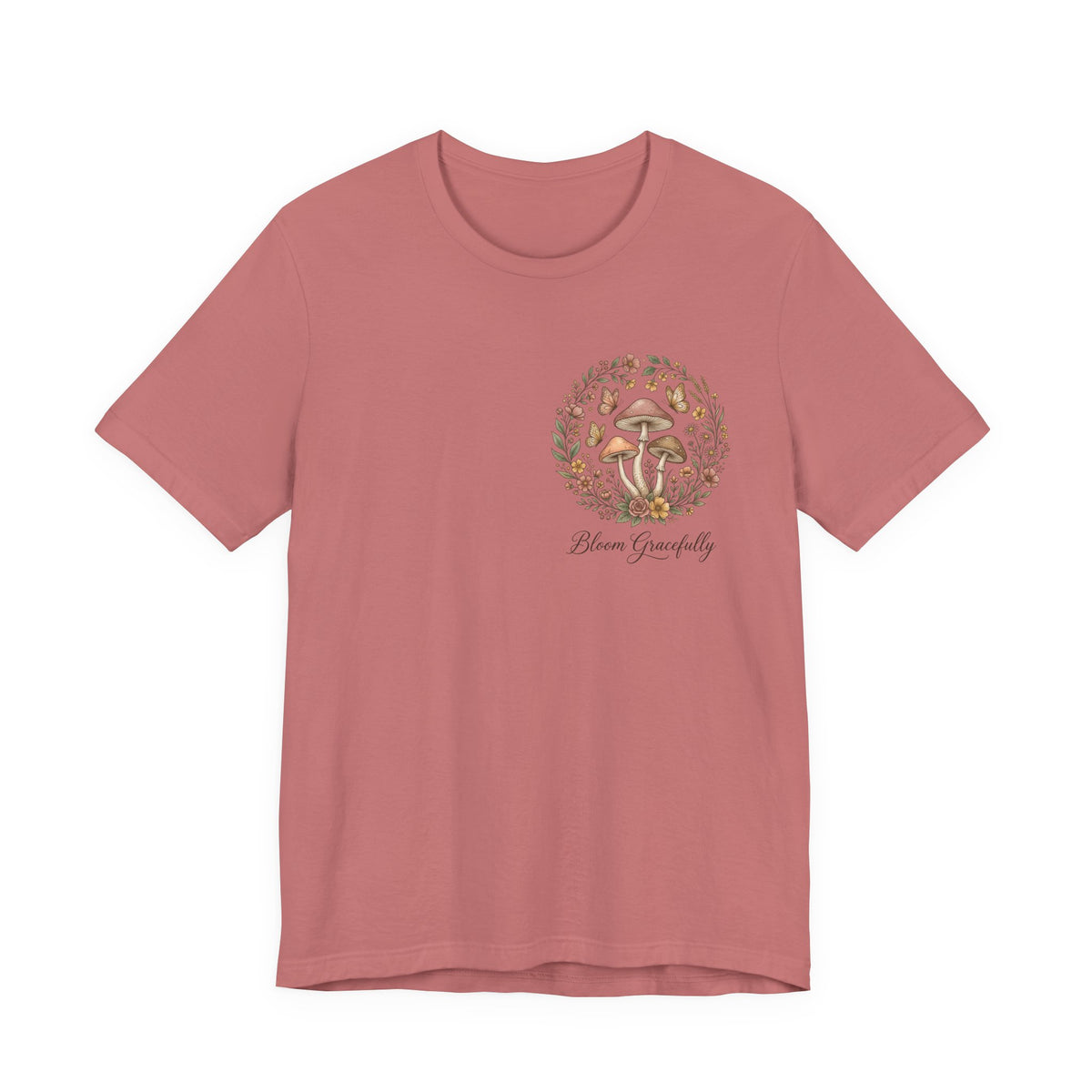 Mushroom Garden Tee — Please Enjoyably Floral Woodland Graphic T-Shirt