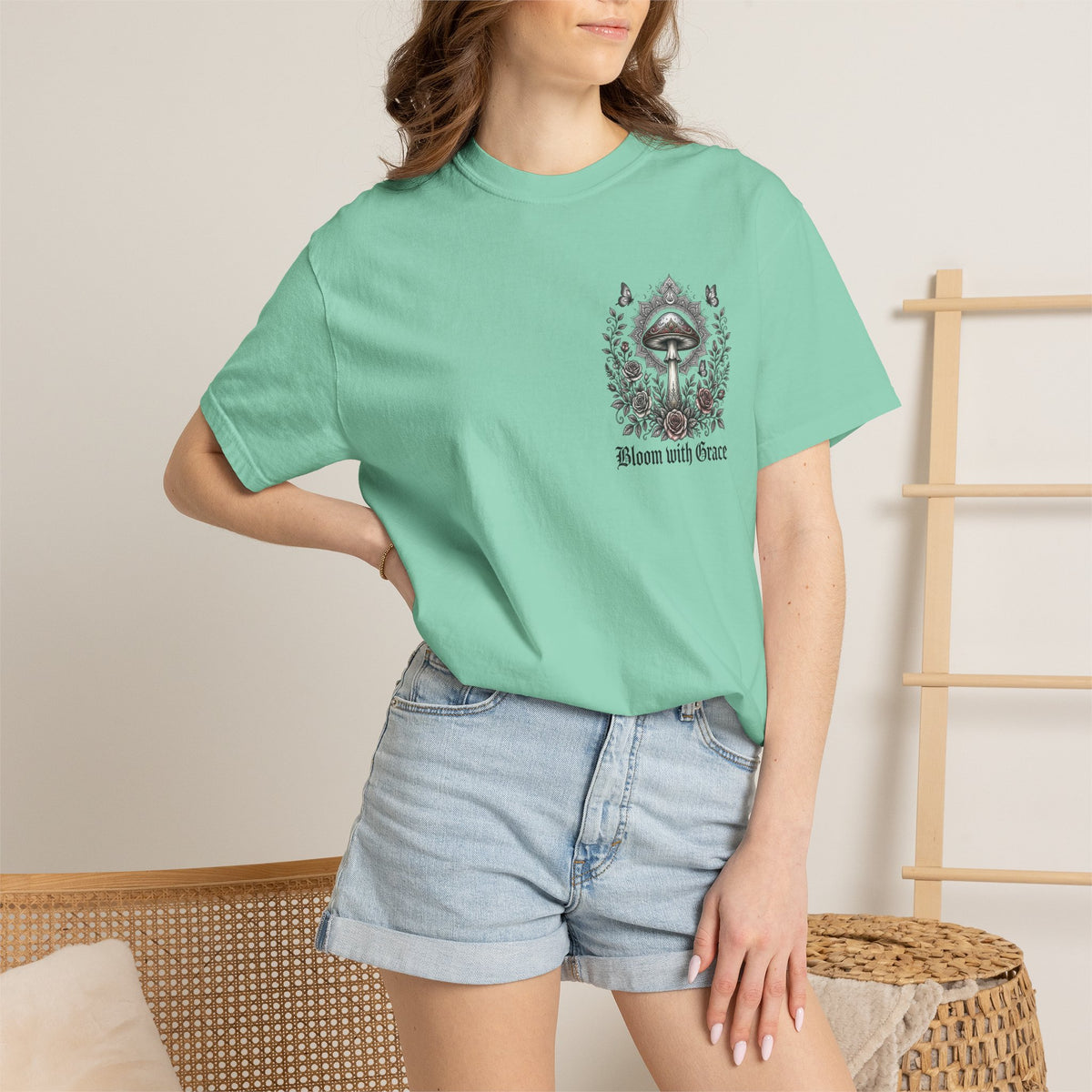 If Mushrooms Can Grow Through Shit T-shirt | Psychedelic Mushroom Design