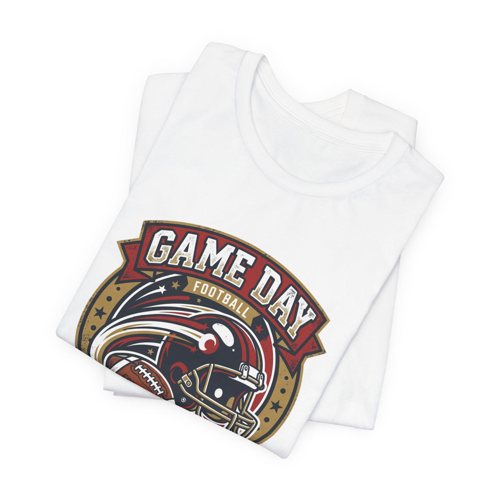 Game Day Football T-Shirt – "Championship Squad" Helmet & Ball Design