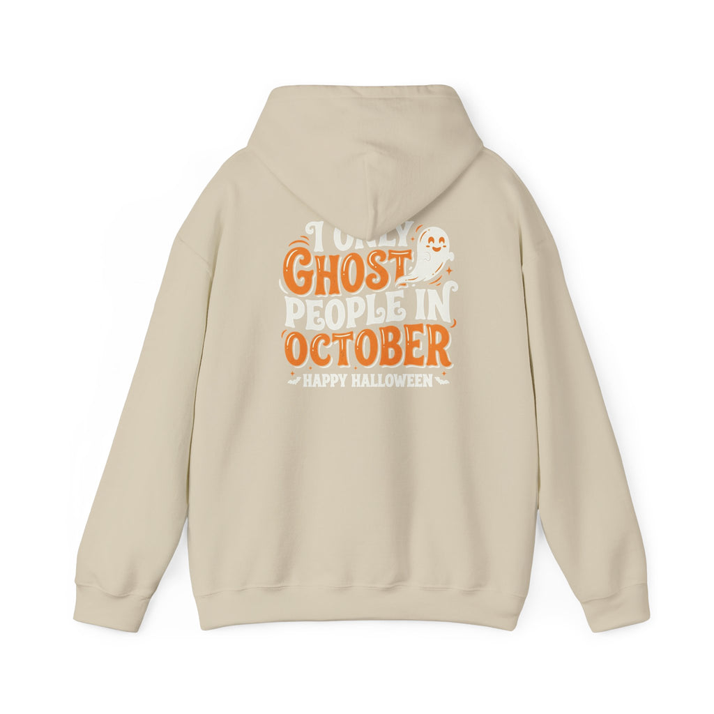 Ghost October Hoodie – Halloween Pumpkin Ghost Graphic Sweatshirt