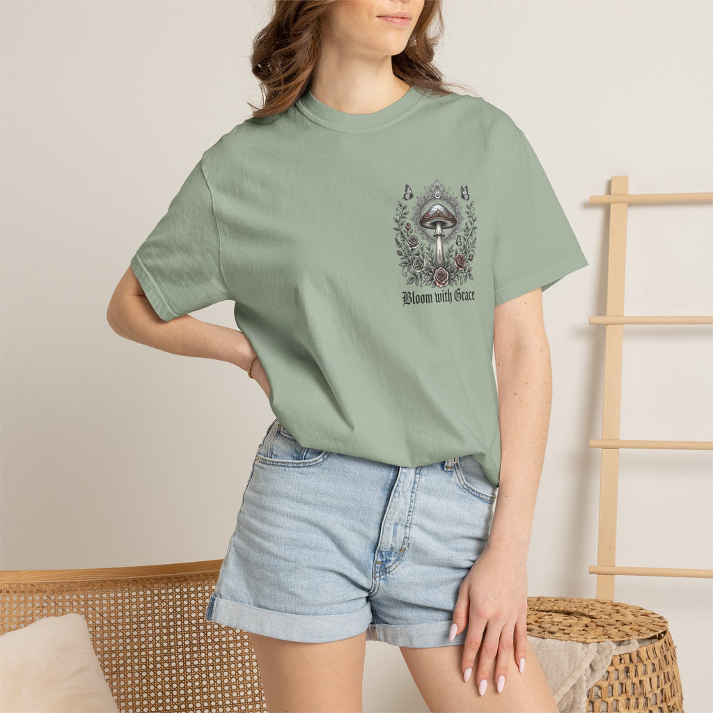 If Mushrooms Can Grow Through Shit T-shirt | Psychedelic Mushroom Design