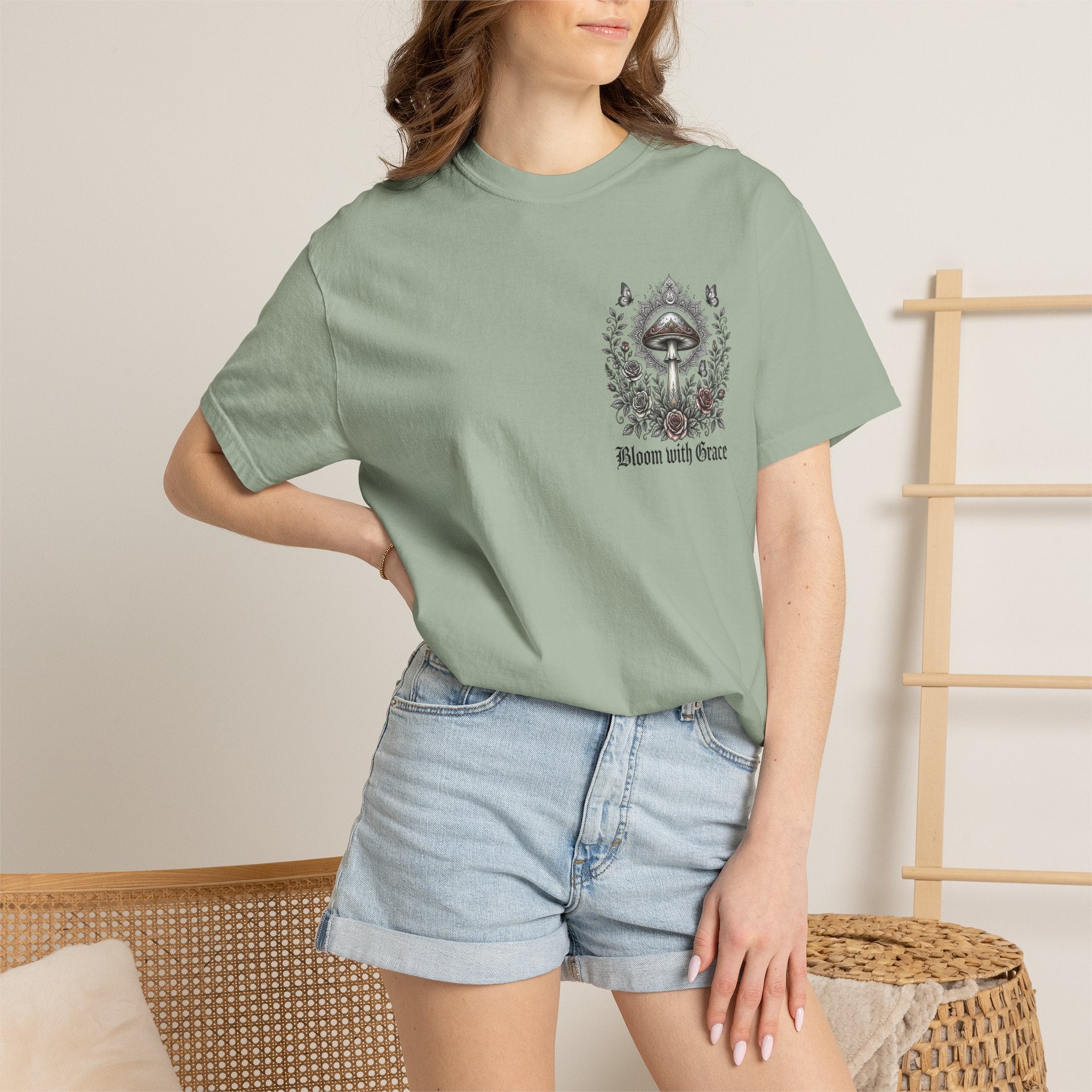 If Mushrooms Can Grow Through Shit T-shirt | Psychedelic Mushroom Design