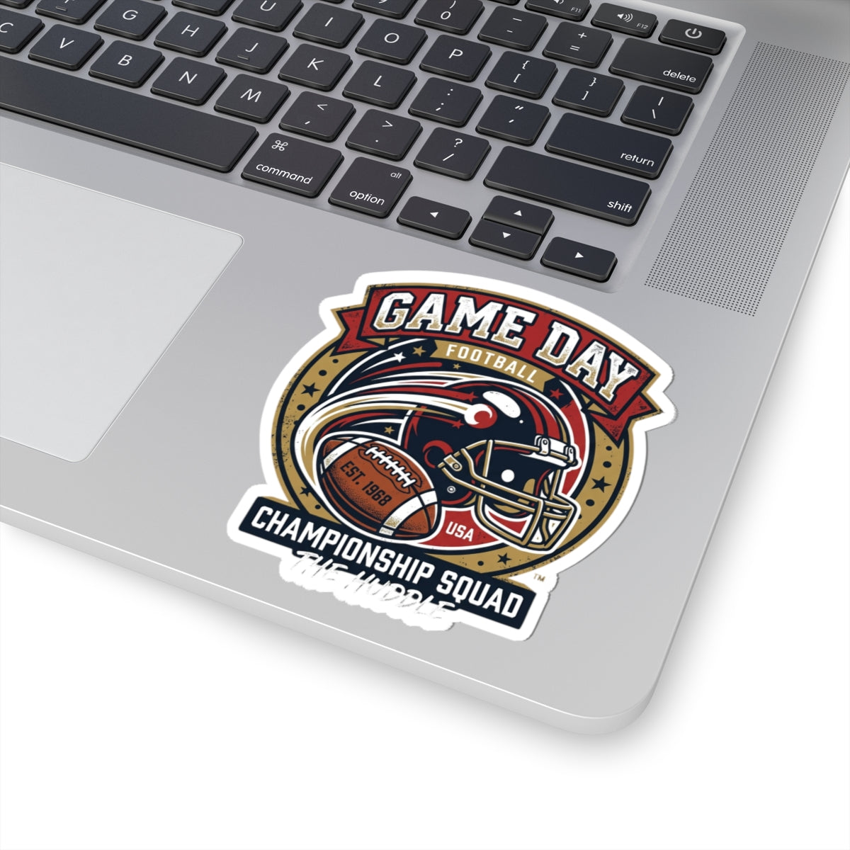 Game Day Football Kiss-Cut Sticker — Championship Squad Helmet Design
