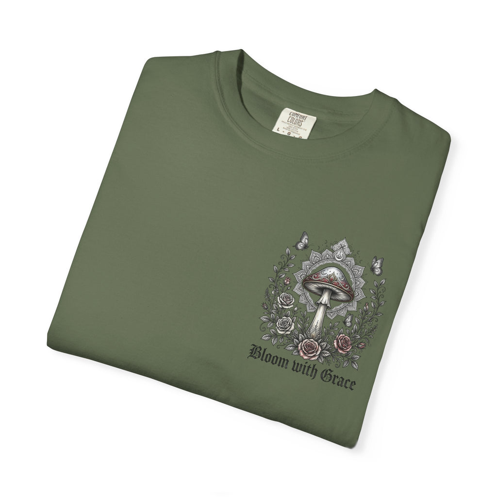 If Mushrooms Can Grow Through Shit T-shirt | Psychedelic Mushroom Design
