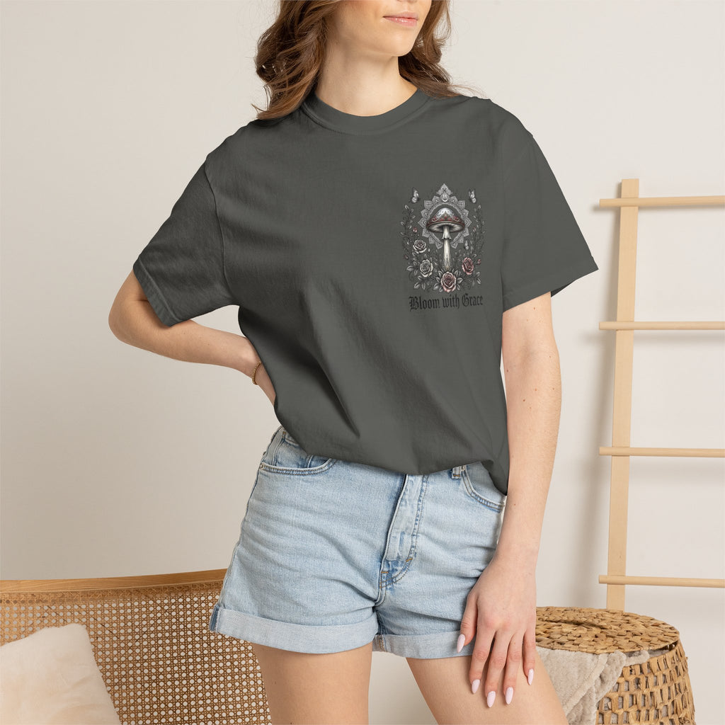 If Mushrooms Can Grow Through Shit T-shirt | Psychedelic Mushroom Design