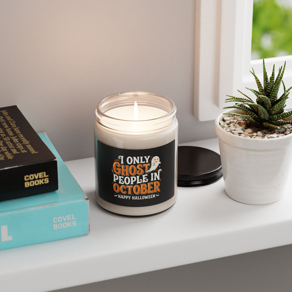 Ghost in October Scented Soy Candle — 9oz Halloween Fall Home Fragrance