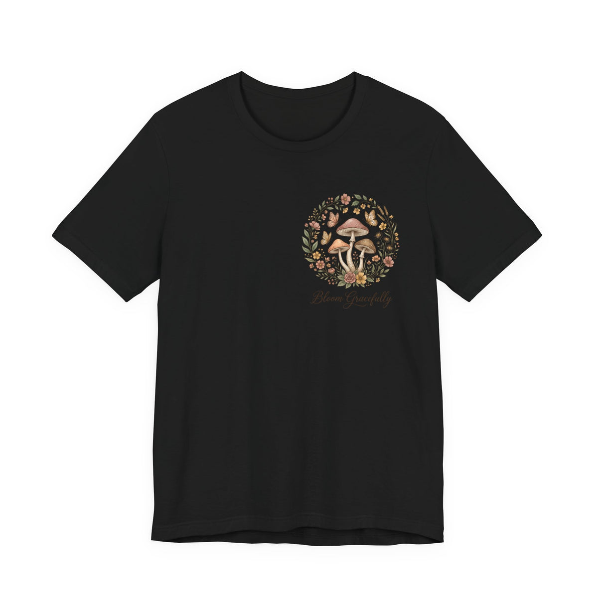 Mushroom Garden Tee — Please Enjoyably Floral Woodland Graphic T-Shirt