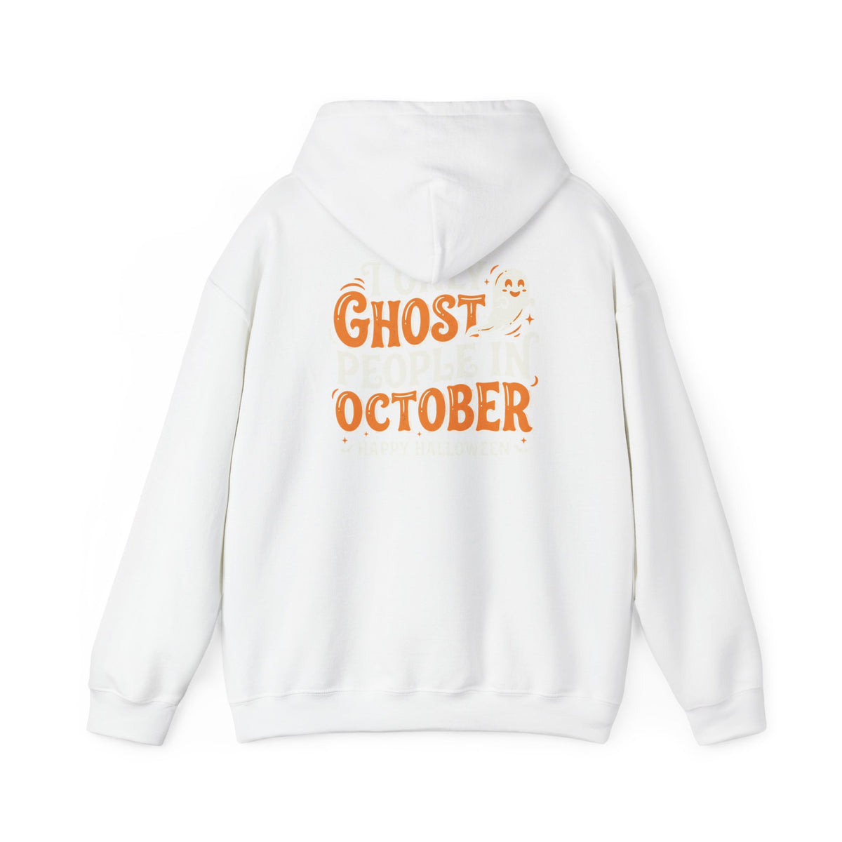 Ghost October Hoodie – Halloween Pumpkin Ghost Graphic Sweatshirt