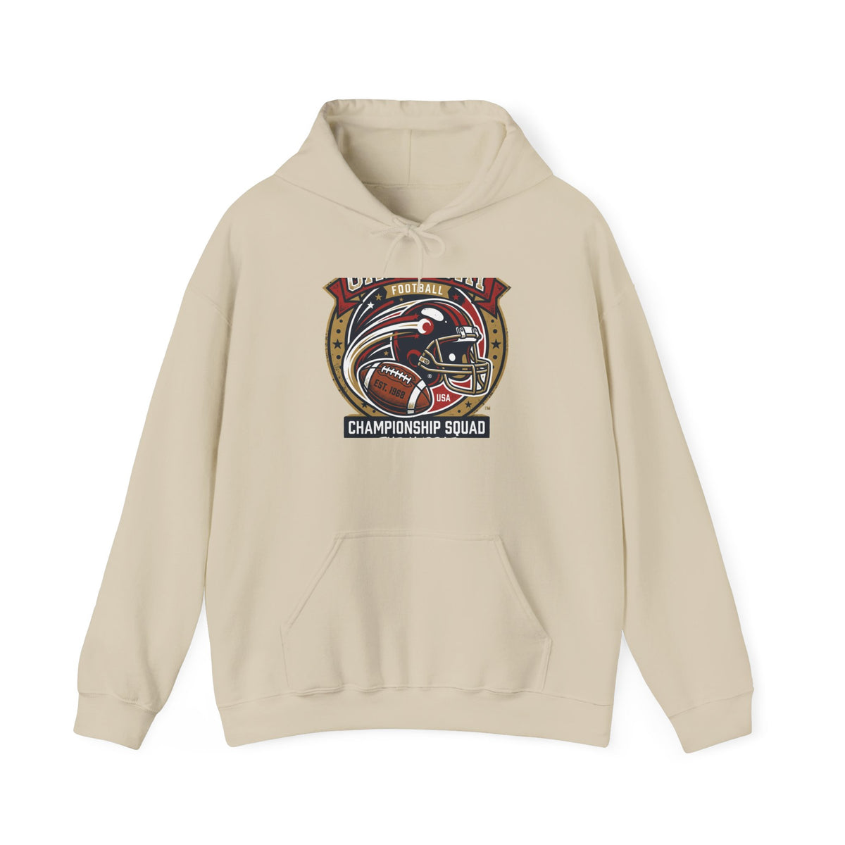 Football Championship Squad Hoodie — Retro Helmet Vintage Sports Pullover