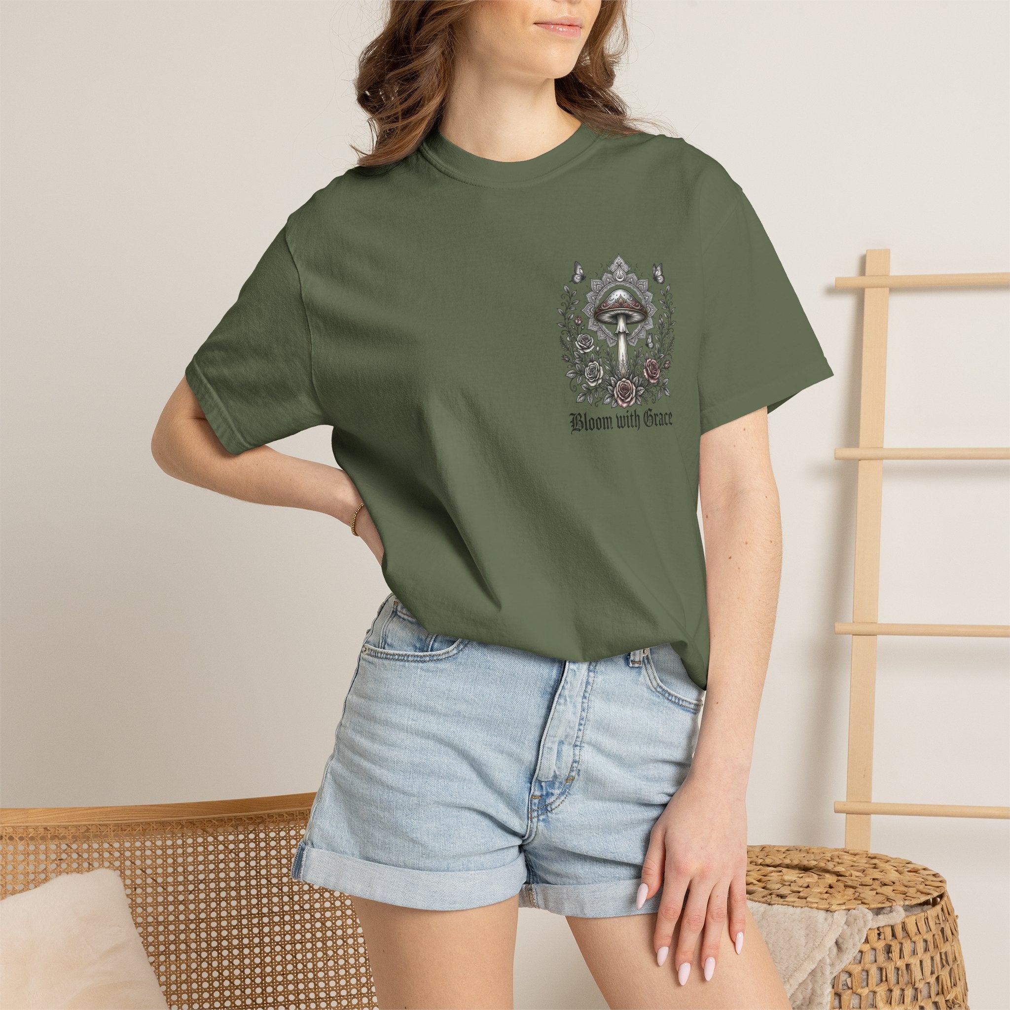 If Mushrooms Can Grow Through Shit T-shirt | Psychedelic Mushroom Design