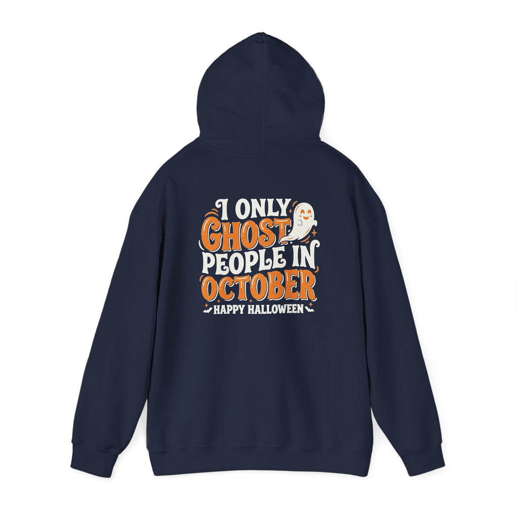 Ghost October Hoodie – Halloween Pumpkin Ghost Graphic Sweatshirt
