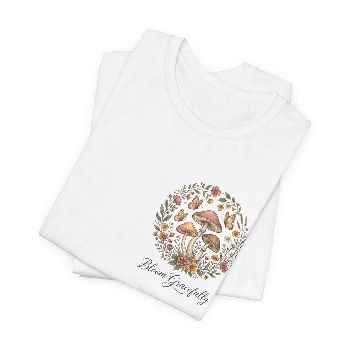 Mushroom Garden Tee — Please Enjoyably Floral Woodland Graphic T-Shirt