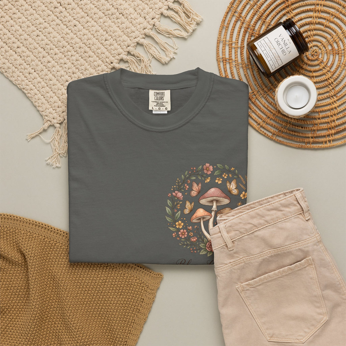 Mushroom Resilience T-shirt — “If Mushrooms Can Grow Through Shit, So Can You!”