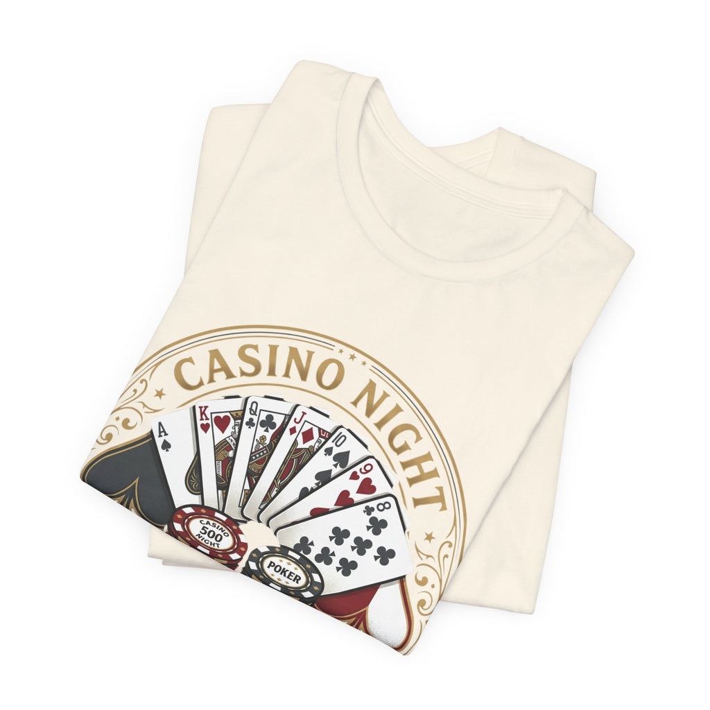 Casino Night Game Tee — Poker Chips & Cards Graphic T-Shirt