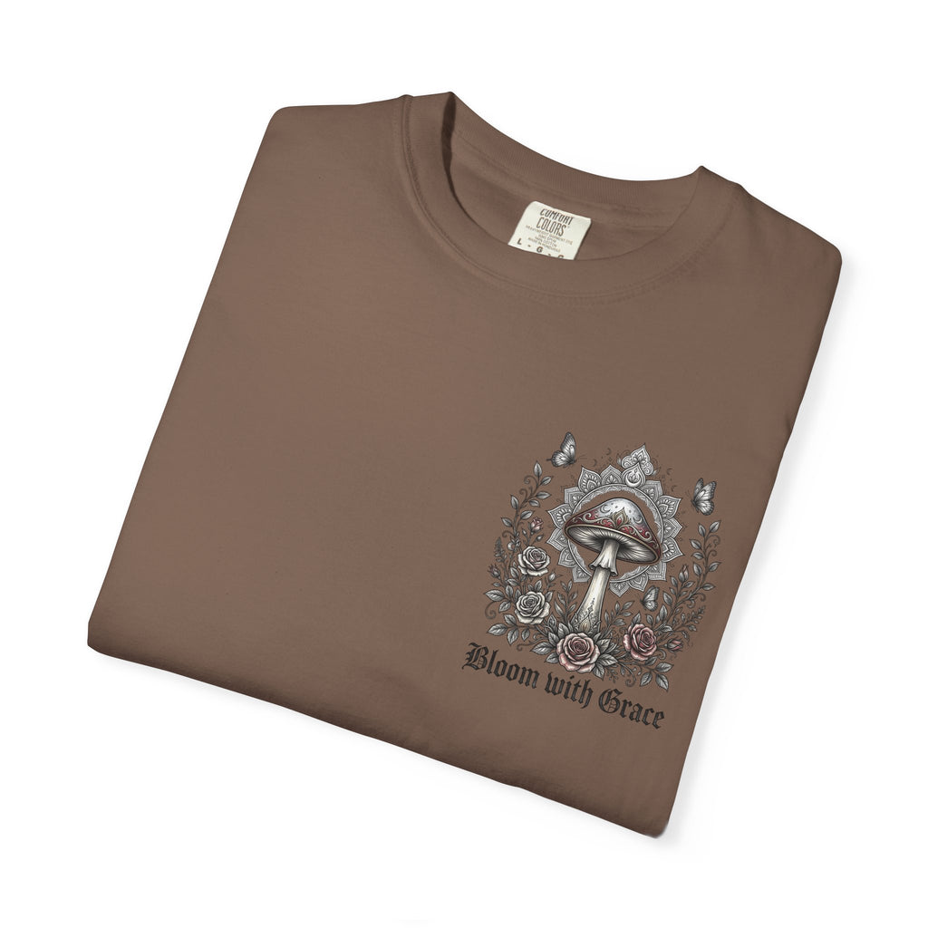 If Mushrooms Can Grow Through Shit T-shirt | Psychedelic Mushroom Design